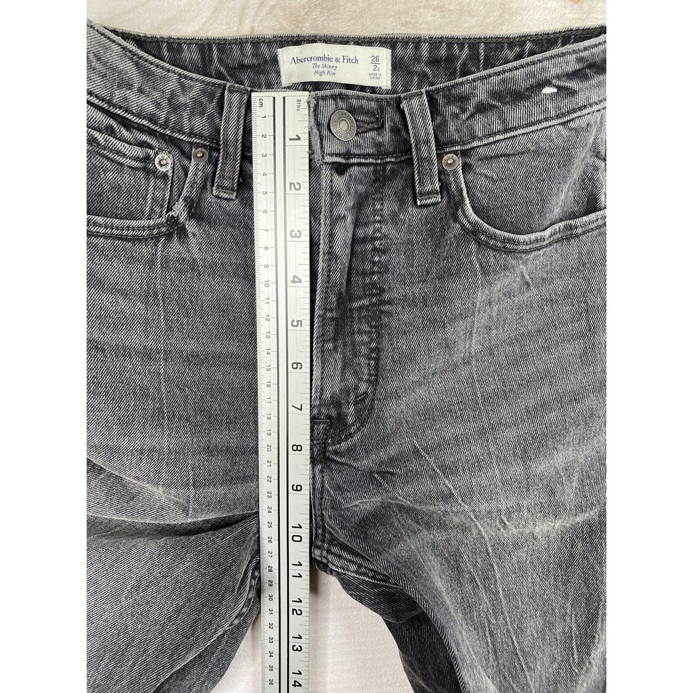 Abercrombie & Fitch Jeans Womens 26 Black The Skinny High Rise Curve Love Denim - Picture 5 of 10